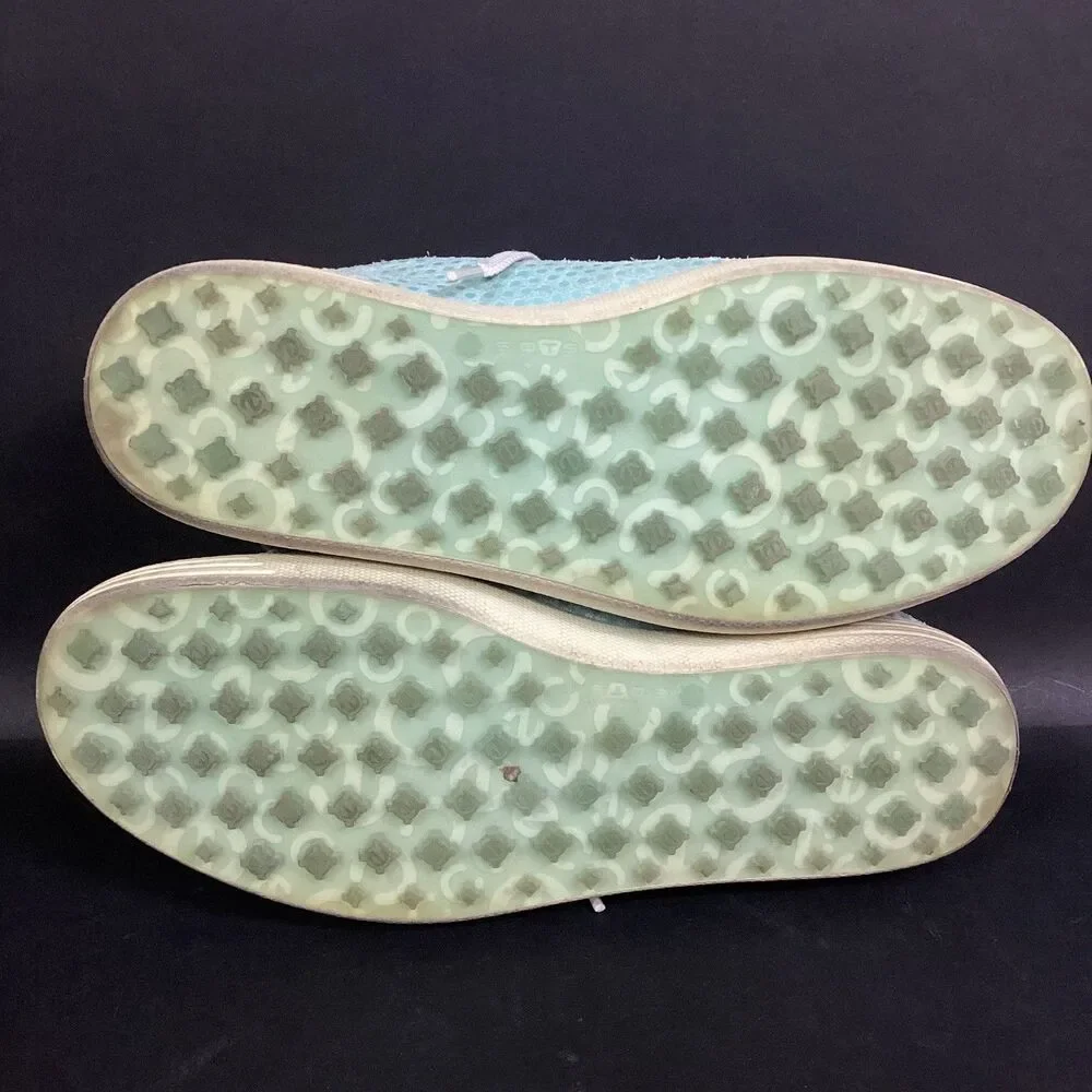 Ecco Spikeless Golf Shoes - Women's Sz 9.5 Extra Width- Sky Blue Spotted - E-DTS - Picture 7 of 10